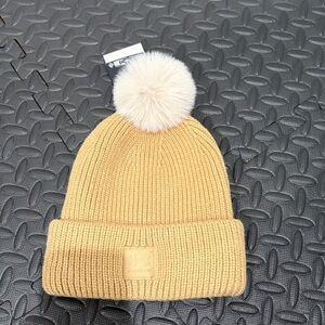 NWT  Tan Beanie with Pom Pom